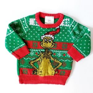 Grinch Ugly Sweater Christmas Dr Suess Size 3-6‎ Months